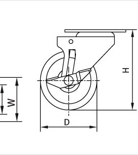 平板活動腳輪二維參數2